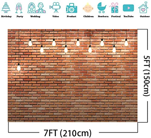 7X5FT Red Brick Wall Backdrop Photography Backdrops Vintage Photo Backdrop Studio Photo Background DH-194 - size: 7X5FT