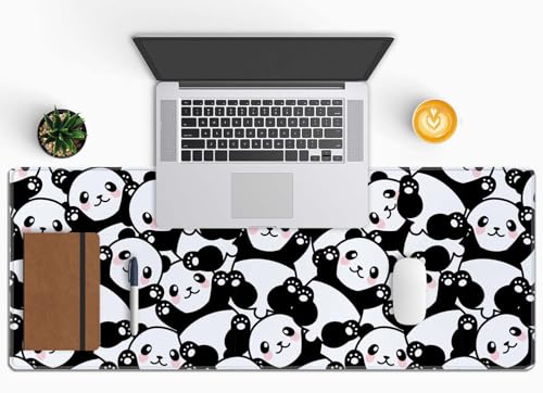 Cute Baby Panda Large Gaming Mouse Pad,Mouse Pad Gaming 31.5 x 11.8 in Mouse Mat Desk Pad,Large Desk Mat,Extended Keyboard Mousepad with Non-Slip Base and Stitched Edge for Desk Home Office - color: Cute Baby Panda