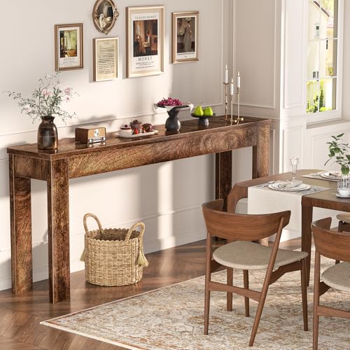 Armocity Console Table, 47" Farmhouse Wood Entryway Table, Sofa Tables Narrow Long Behind Couch, Entry Table for Entrance, Hallway, Living Room, Cracked Oak - color: Cracked Oak, size: 47"