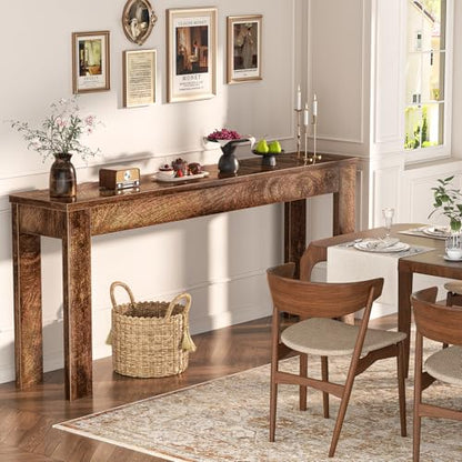 Armocity Console Table, 47" Farmhouse Wood Entryway Table, Sofa Tables Narrow Long Behind Couch, Entry Table for Entrance, Hallway, Living Room, Cracked Oak - color: Cracked Oak, size: 47"