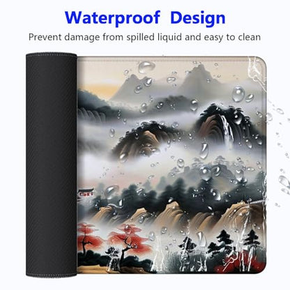 Large Gaming Mouse pad,Chinese Sun Mountain Tower Garden Fashion Anti Slip Rubber Base Mouse pad, Suitable for Computer, Laptop, Office Desk Accessories - color: Chinese Sun Mountain Tower Garden Fashion
