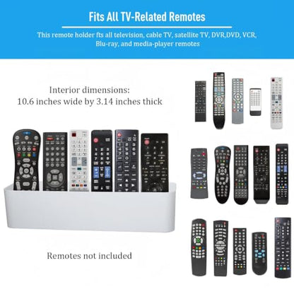 3 Pieces Adhesive Remote Holders Wall Mount Phone Holder Without The Need to Drill Holes in Your Wall Universal TV Remote Organizer Caddy Box for Bedroom Kitchen Bathroom