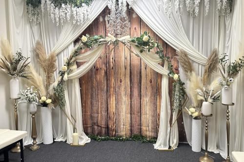 8x6FT Brown Wood Backdrop Rustic Photo Backdrop Country Wooden Background Birthday Wedding Western Party Decoration F1
