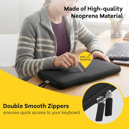 DAMMOMKO Logitech K380 Keyboard Sleeve Case Cover for Logitech Pebble Keys 2 K380s & K380 Bluetooth Keyboard, Neoprene Keyboard Travel Case Padded Shockproof Protective Bag, Black