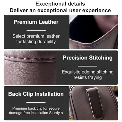 Universal Door Water Cup Holder, car Multi-Function Storage Rack, car seat Back Beverage Holder, Suitable for Water Cups, Mobile Phones, Drinks, Coffee, etc.(Brown) - color: brown