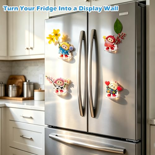 8PC Small Acrylic Magnetic Display Shelves – 2" Clear Floating Display Stand for Funko Pop, Action & Vinyl Figures, Ideal for Refrigerator, Pegboard, Kitchen Decor - style: Magnetic-8PC