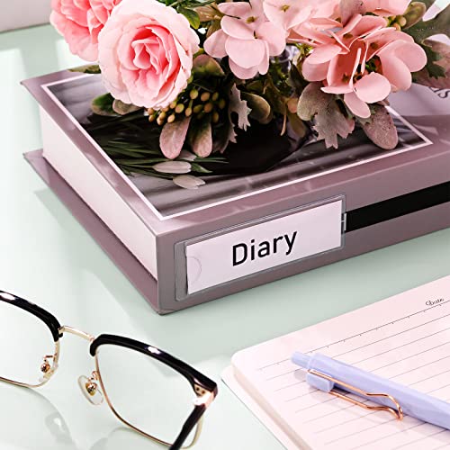 Chinco 30 Pack Self-Adhesive Index Card Pockets with Top Open for Loading - Ideal Index Card Holder for Organizing and Protecting - Crystal Clear Plastic (1.2 x 3.35 Inches) - size: 1.2 x 3.35 Inches