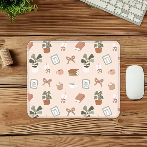 Mouse Pad for Desk with Stitched Edge, Premium Cute Washable Mouse Pads. Computer Mousepad with Non-Slip Rubber Base, Mousepads for Laptop, 9.25x7.75x0.12 inch (Calm Oasis) - color: Calm Oasis