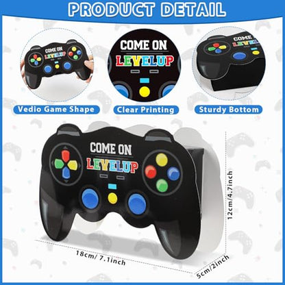 Lonfliness 24Packs Video Game Party Boxes Craft Kit Gaming Shaped Gifts Bags Game on Theme Treat Candy Goodie Cardboard Boxes for Gamer Party Favor Birthday Decorations Supplies Adult 7.1x4.7x2inch