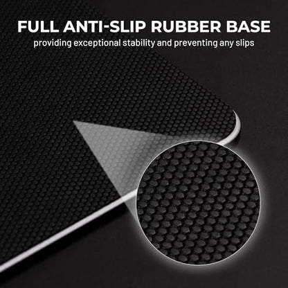 XVX White Spider Webs Glass Gaming Mousepad 4.0,Hard Mousepad for Gaming,Ultra-Smooth Micro-Etched Surface Mouse Mat with Non-Slip Rubber Base(410mm*310mm) - color: White(Spider Webs)