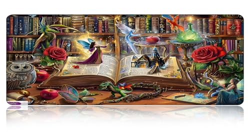 Large Gaming Mouse pad,Bookshelf Anti Slip Rubber Base Mouse pad, Suitable for Computer, Laptop, Office Desk Accessories - color: Bookshelf