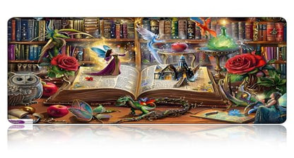 Large Gaming Mouse pad,Bookshelf Anti Slip Rubber Base Mouse pad, Suitable for Computer, Laptop, Office Desk Accessories - color: Bookshelf