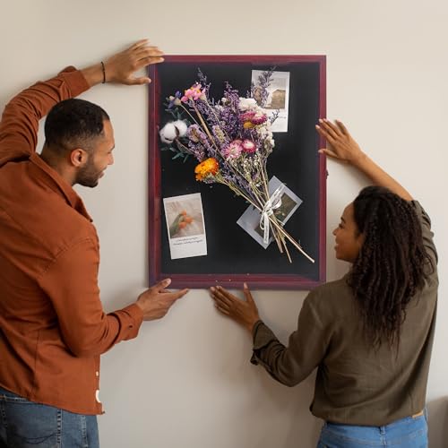16x20 Shadow Box Frame with Removable Shelves, Red Deep Memory Box Display Case for Keepsake Collectibles, Coins Military Medals Pins Wedding Flowers - color: Red, size: 16*20