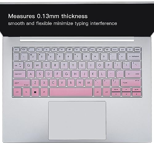 2PCS Keyboard Cover for HP EliteBook 830 835 840 845 1040 G9 G10 2024 2023 2022, 13.3 14 inch HP EliteBook Keyboard Protector Skin(Not fit 840 845 1040 G11 G8 G7 G6 G5 G4 G3),Gradual Pink+Clear - color: Gradual Pink+Clear