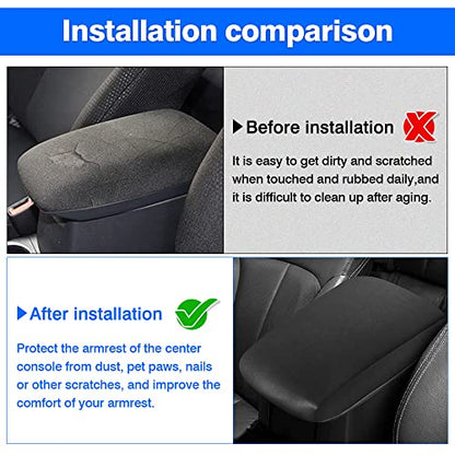Autorder Center Console Armrest Cover for Toyota 4Runner 2010-2022 2023 2024 Accessories Armrest Pad Anti-Scratch Middle Console Pad Leather Center Console Protector - size: 10-24 4Runner