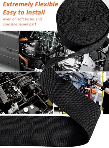4 FT 3 inch 2:1 Heat Shrinkable Braided Sleeving Heat Shrink Sleeve Abrasion Protection Flexibility Wiring Harness Cable Sheath - size: 70mm-3"