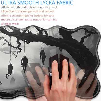 Bxgolkgd Desk Mat Set,Mouse Pad with Keyboard Wrist Rest & Mouse Wrist Rest,Wave-Shaped Design,Non-Slip Rubber Base,Ergonomic Desk Mat for Home,Office,Gaming,Skeleton Tree - color: Skeleton Tree