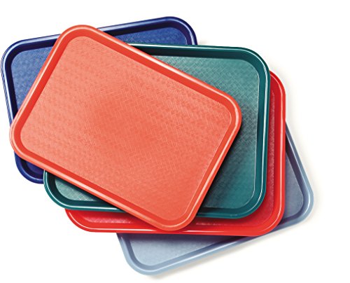 Carlisle FoodService Products Café Cafeteria Tray, Fast Food Tray for Restaurant or Commercial Use, 12" x 16", 1 Count, Forest Green