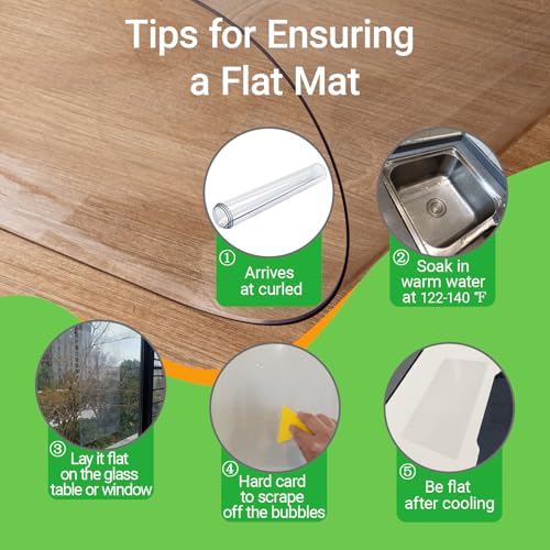 Large Clear Desk Mat, 31.5"x15.7", Office Desk Protector | Anti-Slip, Waterproof, Scratch Resistant, Safe Round Edge, Odorless, Easy Clean, Prevents Vanity Cosmetics & Pet Bowl stains - size: 31.5" x 15.7"