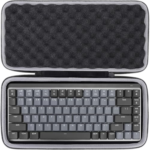 co2CREA Hard Case Compatible with Logitech MX Mechanical Mini Wireless Illuminated Keyboard (Case Only) - color: Black, size: Case for MX Mechanical Mini Keyboard