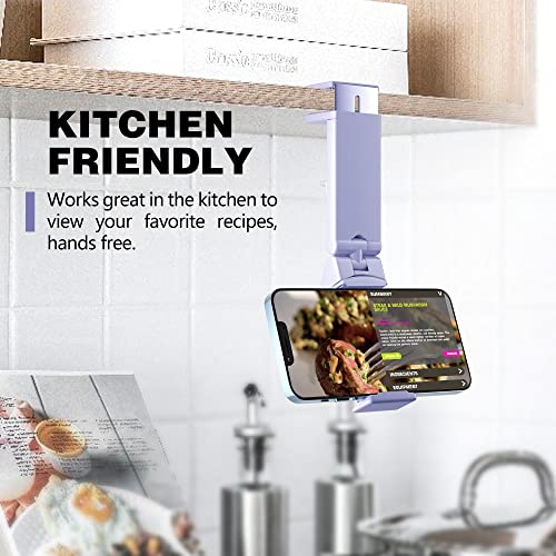 Perilogics Airplane Phone Holder Mount Universal in Flight Hands Free Viewing with Multi-Directional Dual 360 Degree Rotation (Lavender) - color: Lavender