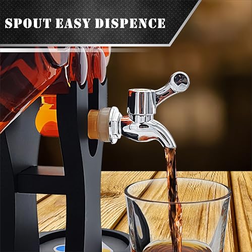 Game Whiskey Decanter Set,28oz Whiskey Decanter Sets for Men with Spout Game IceCube Gamer Tray,Liquor Dispenser Tequila Bourbon Gifts for Men Gamer Gifts for Boyfriend Him Husband Dad Brother Guy