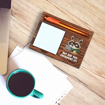 Funny IT Desk Organizer Gift, Sticky Note Holder for Developer Engineer Coworker, Office Humor Memo Pad Holder Work Desk Accessory STYW3 - style: IT Desk Organizer Gift