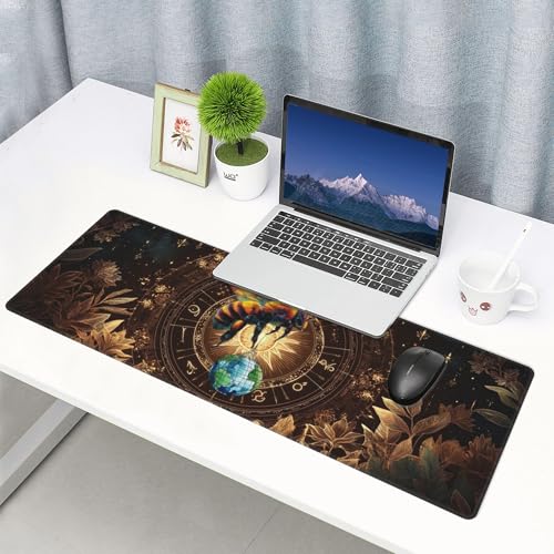 Bee Mouse Pad Extended Large Gaming Mouse Pad XL Stitched Edges for Gamer Home Office 31.5 X 11.8 Inch - color: Bee