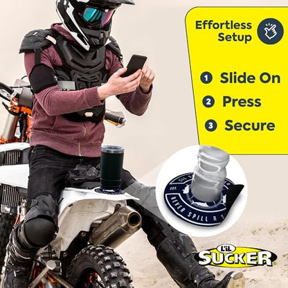 Lil Sucker Suction Cup Holder – Universal Drink Holder for Paddle Board, Kayak, ATV & Boat – Clip-On Coffee, Anti-Spill - Fish Themed Pack of 2 - color: Fish Themed