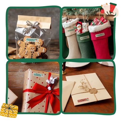 NIIMBOT Christmas Labels for D110/D11/D101 Label Maker,14 x 50 mm (0.55'' x 1.97''), Thermal Label Tape for Christmas Home Office Labeling, Meowy Xmas Pattern - color: 14mmx50mm-meowy Xmas