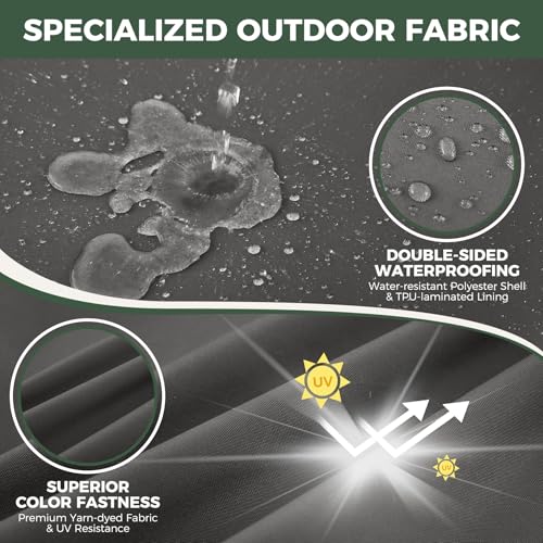 Outdoor Cushions for Patio Furniture, Outdoor Seat Cushion Set 24 x 24 x 5.75 Inch, Waterproof & Fade Resistant Outdoor Chair Cushions, Deep Patio Chair Cushion with Removable Cover, Dark Grey - color: Dark Grey, size: 24*24+5.75/25*22.5"