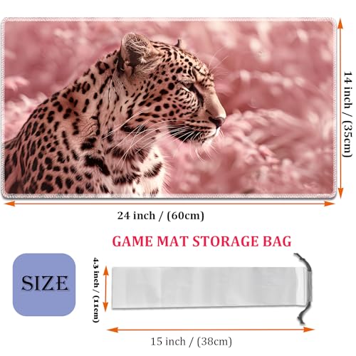 MTG Playmat, Smooth Surface Game Play Pad MTG TCG 24 x 14 inch with Storage Bag, Non-Slip Mouse Pad Card Fighting Game, Pink Panther - color: Pink Panther
