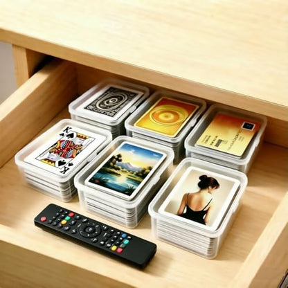 6PCS Card Case for UNO Card, Plastic Playing Card Case, Card Holder Box, Plastic Card Storage Box - color: 6 PCS Clear