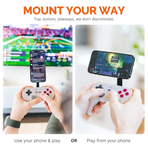 Mechanism Phone Mount Controller Bundle for 8Bitdo Pro 2 Wireless Controller | Easily Connect Any iPhone or Android Device Using Our Ultra Secure Phone Mount - color: 8Bitdo Controller