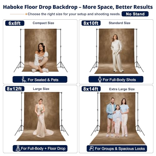 Abstract Professional Photography Backdrop for Portrait Photo Props Booth Background Photoshoot Studio with Polyester Fabric Roller Pocket on Top(6x8ft, Dark Brown,No Stand) - color: Dark Brown, size: 6'x8'