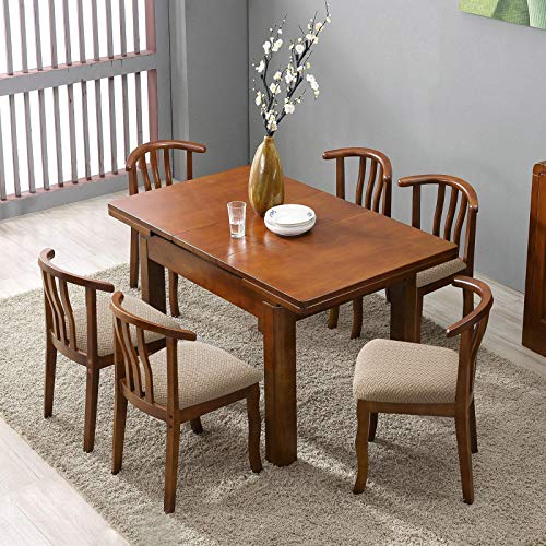 Genina Seat Covers for Dining Room Chair Seat Slipcovers Kitchen Chair Covers (Khaki, 4 Pcs) - color: Khaki, size: 4 PCS