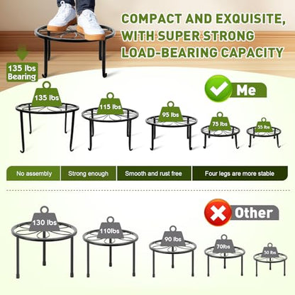 ESRICH 10 Pack Plant Stand, Metal Plant Stands for Outdoor Indoor Plants, Heavy Duty Plant Stands for Multiple Plant, Anti-Rust Iron Plant Pot Shelffor Planter, Potted Plant Holder for Garden Home