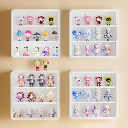 Blind Box Wall-Mounted Display Cabinet (White Small Size) - size: white small size