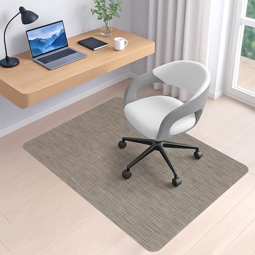 BesWin Office Chair Mat for Hard Floors, Heavy Duty Desk Floor Mat for Hardwood and Tile Floors, Computer Chair Mat for Rolling Chair, Anti Slip Floor Protector Mat for Office Home, Brown, 36" x 48" - color: Brown, size: 36" x 48"