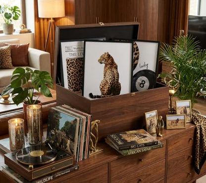 Set of 3 Trendy Leopard Canvas Wall Art Funky Lucky 8 Ball Posters Prints Preppy Room Aesthetic Cheetah Wall Decor Paintings Pictures for Girls Bedroom Apartment Dorm 12x16in Unframed