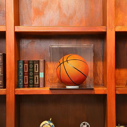 Yungyan 1 Pack Clear Self-Assembly Acrylic Display Case Transparent Dust Proof Protection Showcase for Figurine Collectibles Basketball Soccer Football Helmet (12 x 12 x 12 Inch) - size: 12 x 12 x 12 Inch