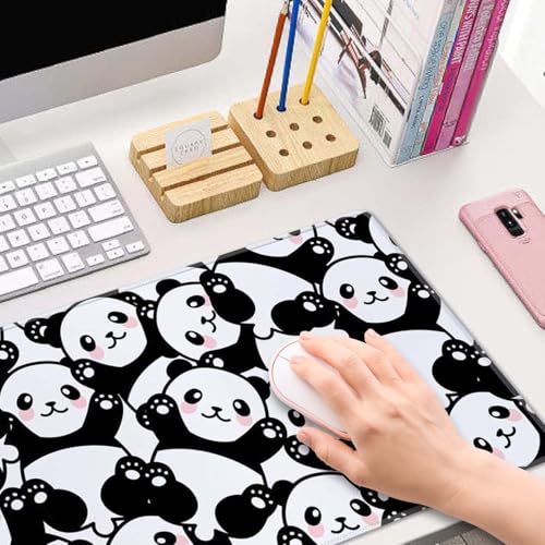 Cute Baby Panda Large Gaming Mouse Pad,Mouse Pad Gaming 31.5 x 11.8 in Mouse Mat Desk Pad,Large Desk Mat,Extended Keyboard Mousepad with Non-Slip Base and Stitched Edge for Desk Home Office - color: Cute Baby Panda