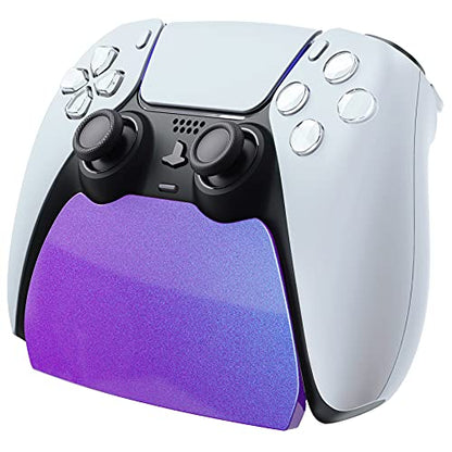 playvital Chameleon Purple Blue Controller Display Stand for ps5, Gamepad Accessories Desk Holder for ps5 Controller with Rubber Pads - color: Chameleon Purple Blue