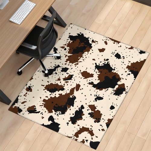 Office Chair Mat for Carpet Hardwood Tile Floor,36"x48" Computer Chair Mat for Rolling Chairs Carpet, Under Desk Non Slip Gaming Rug, Low-Pile Rubber Backing Large Protector Mat,Southwest Cow Print - color: Modern Chair Mat 1