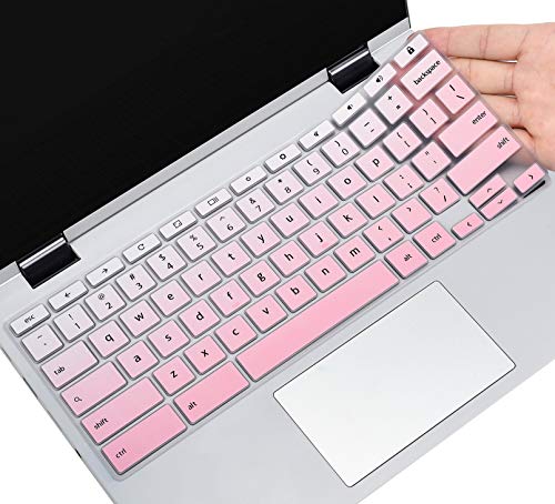 Keyboard Cover Skin for Lenovo Chromebook Flex 3 11"/IdeaPad 3 Chromebook 11.6 / Spin X360 Chromebook/Chromebook Flex 5 5i 13 / Chromebook C330 C340 100e 300e 500e 11.6, Ombre Pink - color: Ombre Pink