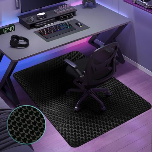 Vicwe Office Chair Mat for Hardwood Floor, 48" x 36" Chair Mats, Gaming Chair Mat for Hardwood, Easy Glide for Chairs, Multi-Purpose Floor Protector Desk Chair Mats for Home Office - color: Black, size: 48"x36" (for hard floors)