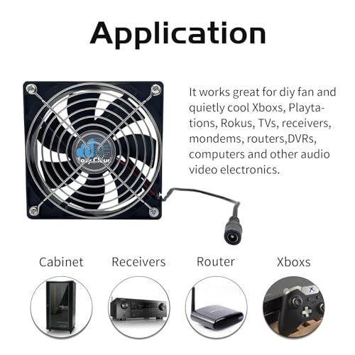 120mm Variable Speed Axial Muffin PC Fan with Controller, 2Pack - size: 120mm × 25mm, style: 2 Pcs