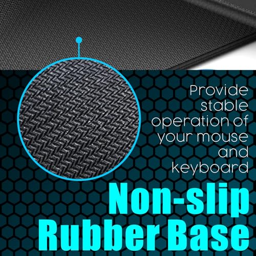 Excel Shortcut Keys Mouse Pad|Excel Cheat Sheet Desk Pad - Large XL Cheat Sheet Gaming Mouse pad | PC Office Spreadsheet Keyboard Mat | Non-Slip Stitched Edge (Black)