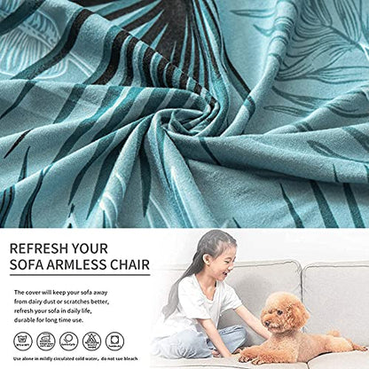 Eco-Ancheng Armless Chair Slipcover Removable Armless Accent Chairs Covers Washable Armless Slipper Chair Slipcover Printed Armless Chair Furniture Protector Covers for Living Dining Room Hotel - color: A20
