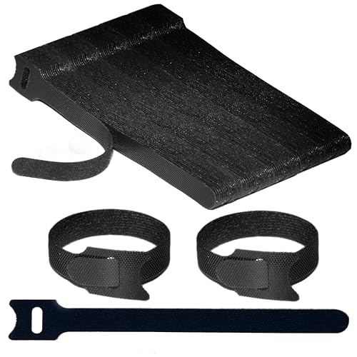 130 PCS Reusable Cable Ties 6 Inch Hook & Loop Cable Management Straps | Keeps Cords Organized Easy to Adjust